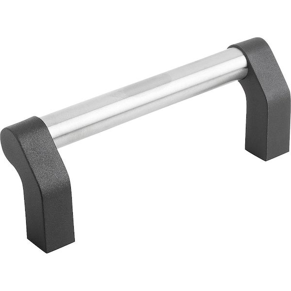 Tubular Handle Angled L=100 Stainless Steel, Ground, Comp:Polyamide, A=88, D=M04